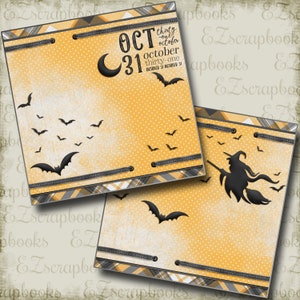 October 31st NPM - Halloween - 2 Premade Scrapbook Pages - EZ Layout 4377