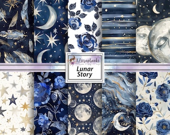 Lunar Story - 12X12 Scrapbook Paper Pack - 26-8013