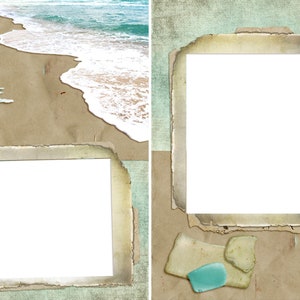 Beach Vibes EZ Quick Pages Digital Scrapbook Quick Page Bundle INSTANT DOWNLOAD image 3