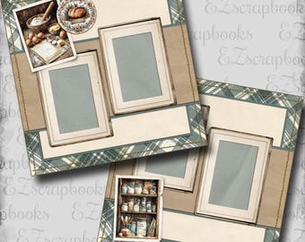 From Scratch - 2 Premade Scrapbook Pages - EZ Layout 25-794