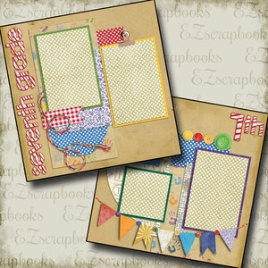 Seventh Grade - School - 2 Premade Printed Scrapbook Pages - EZ Layout 843