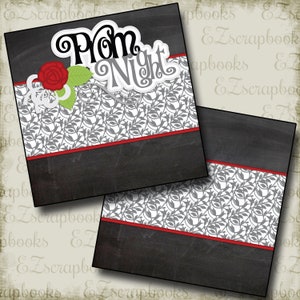 Prom Night NPM - High School - 2 Premade Printed Scrapbook Pages - EZ Layout 2418