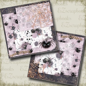 Miss Spider NPM - Halloween - 2 Premade Scrapbook Pages - EZ Layout 4997