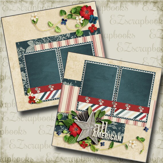 EZ Layout 16 2 Premade Scrapbook Pages TIS THE SEASON