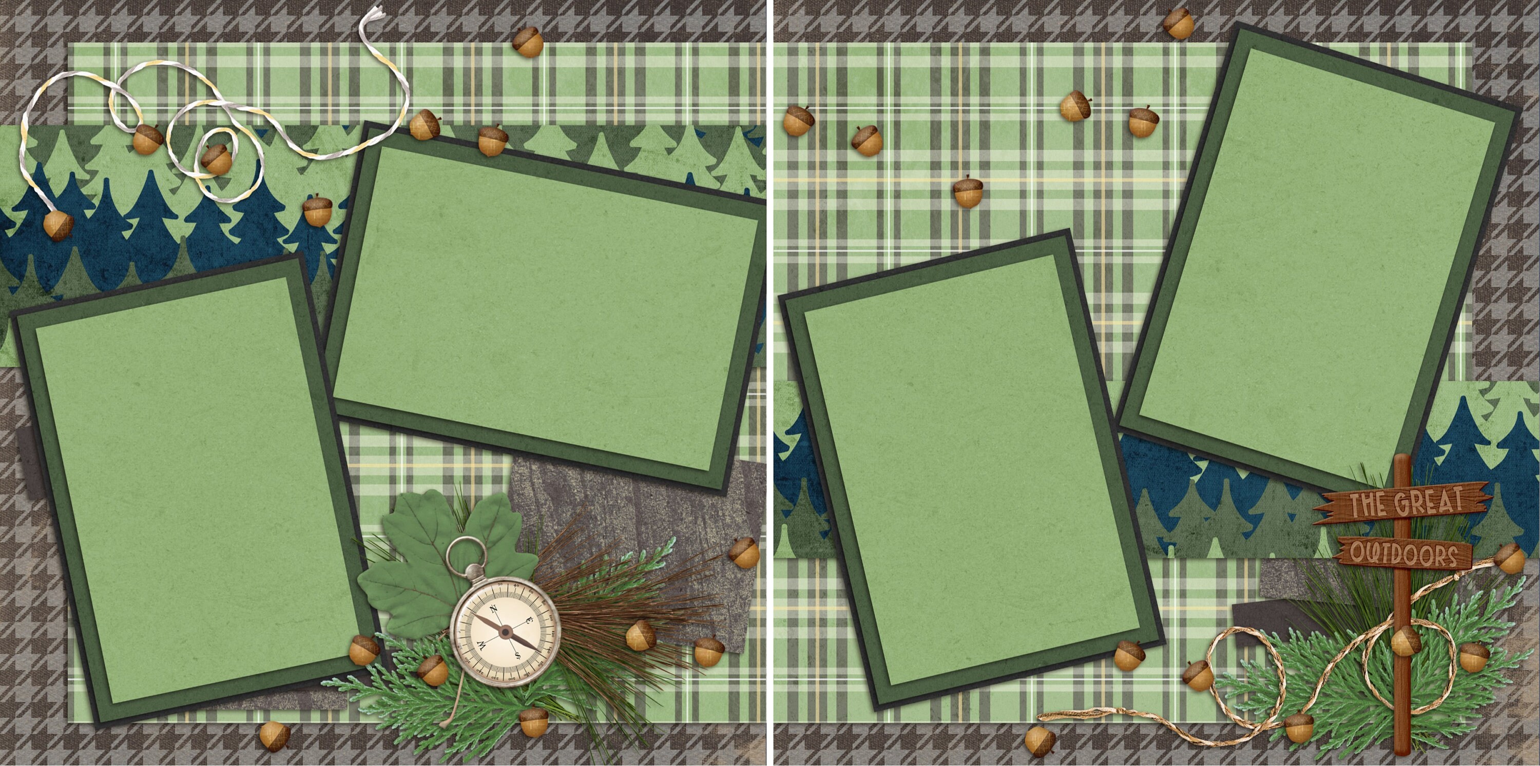 Scouting - Premade Scrapbook Pages - EZ Layout 2134