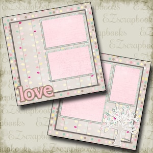 Love - 2 Premade Scrapbook Pages - EZ Layout 2049
