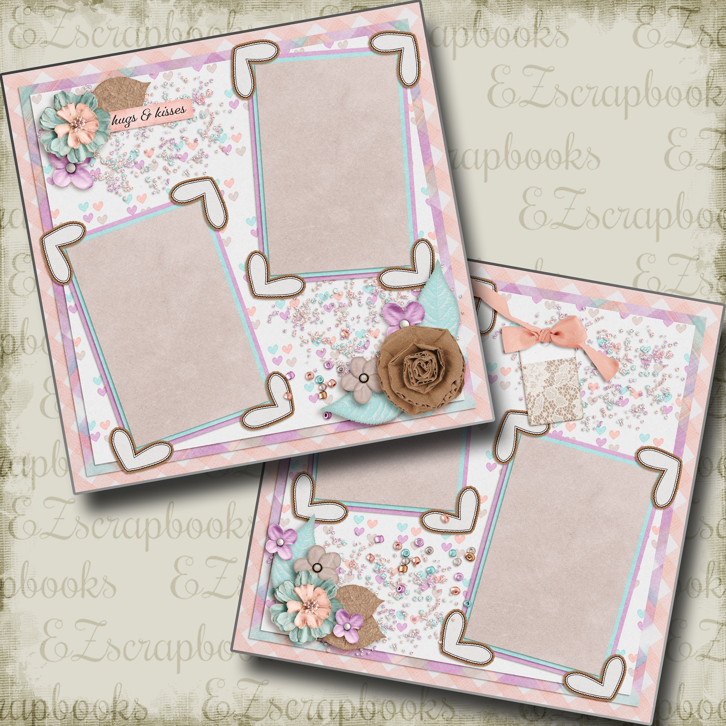 HUNTING - Premade Scrapbook Pages - EZ Layout 2189