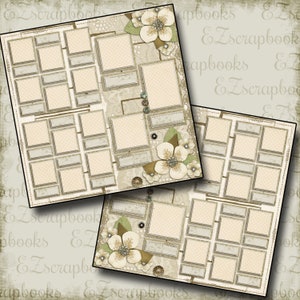FAMILY TREE - 2 Premade Scrapbook Pages - EZ Layout 566