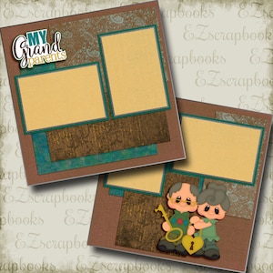 My Grandparents - Family - 2 Premade Scrapbook Pages - EZ Layout 4934