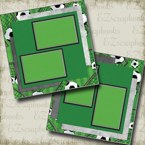 Soccer Life - 2 Premade Scrapbook Pages - EZ Layout 5278
