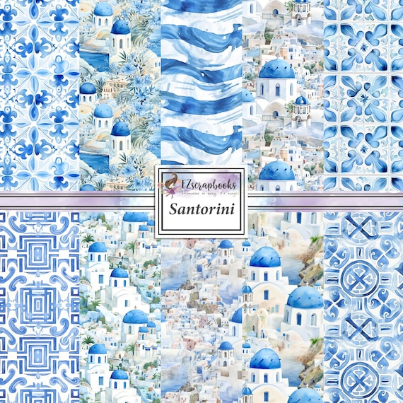 Santorini - 12X12 Paper Pack - 8851