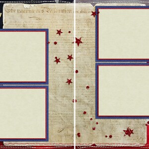 America the Beautiful - 2 Premade Scrapbook Pages - EZ Layout 4148 - Etsy