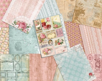 Shabby Lace & Roses Mega Paper Pack - 7532