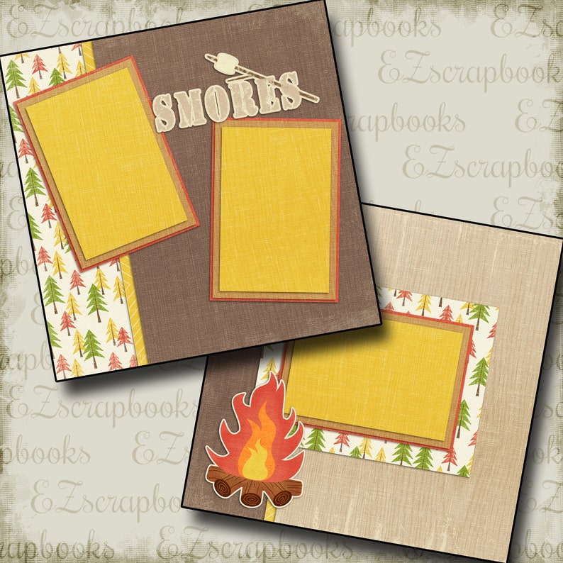 Premade Scrapbook Pages ADVENTURE STARTS HERE EZ Layout 2082