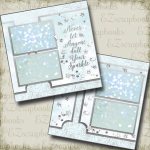 Sparkle - 2 Premade Scrapbook Pages - EZ Layout 2206