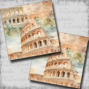 Ciao Roma Colosseum - Scrapbook Papers - Card Stock - EZ Layout 25-208
