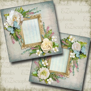 Romantic at Heart - 2 Premade Scrapbook Pages - EZ Layout 4196
