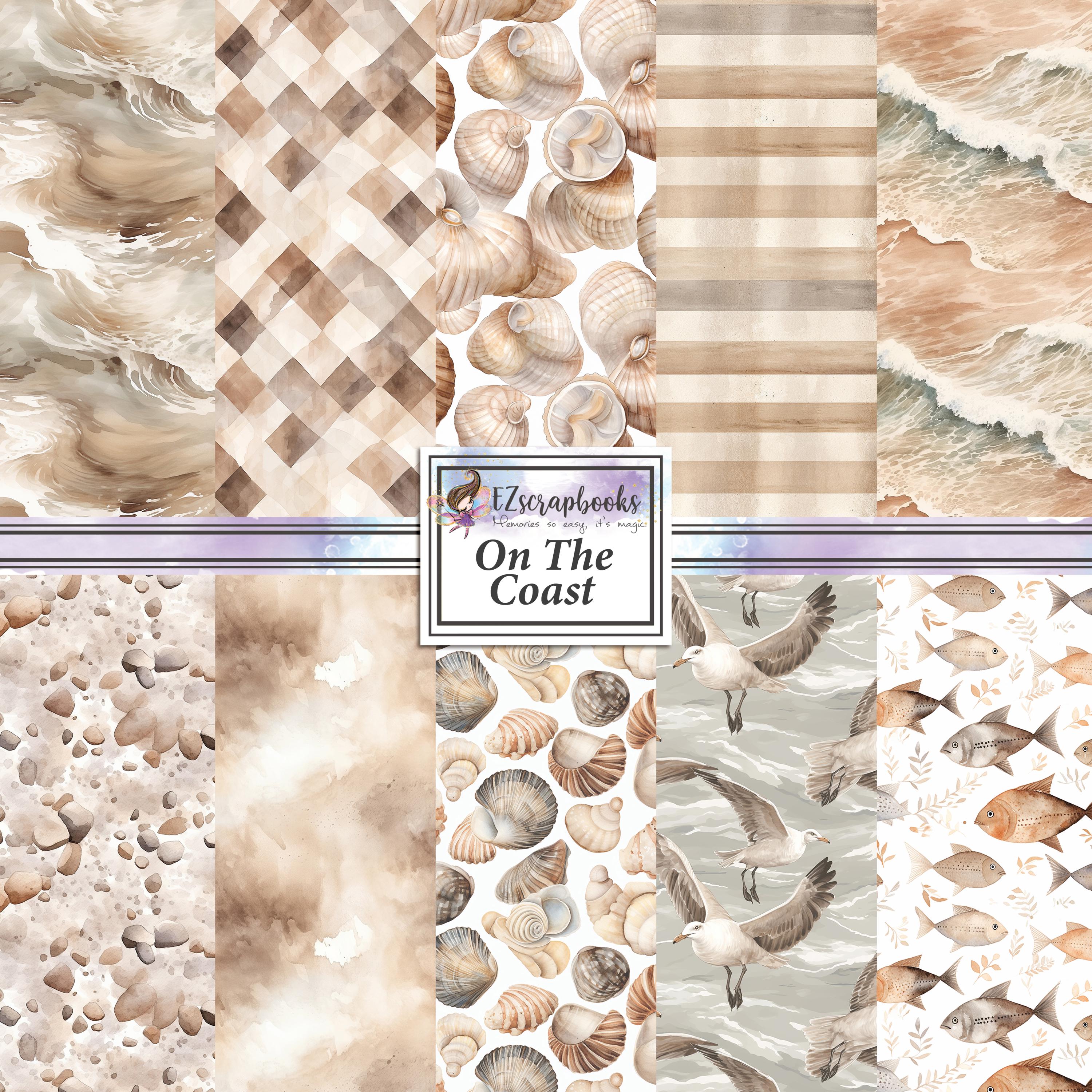 On The Coast - 12X12 Scrapbook Paper Pack - 8822