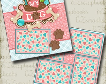 DOGGONE CUTE LOVE MY PUPPY LAYOUT | Wth Erca N 2024 | Pet Scrapbook, Pet Scrapbook Layouts