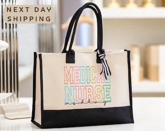 Custom Medical Nurse Tote Bag, Gift for Healthcare Workers, Nursing Staff Bag, Hospital Team Tote, Appreciation Gift for Nurses