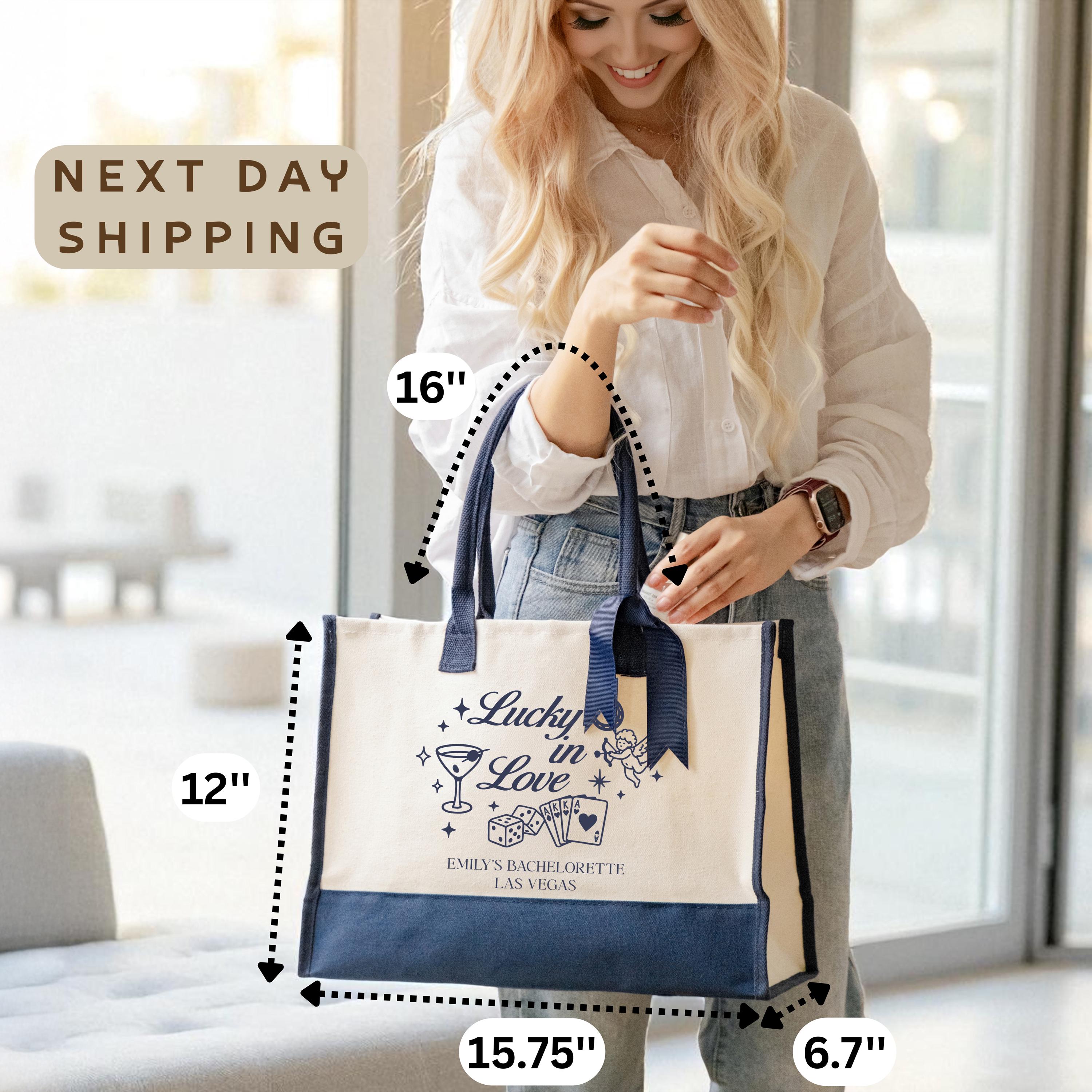 Custom Las Vegas Bachelorette Tote Bag, Personalized Bride Squad Bag ...