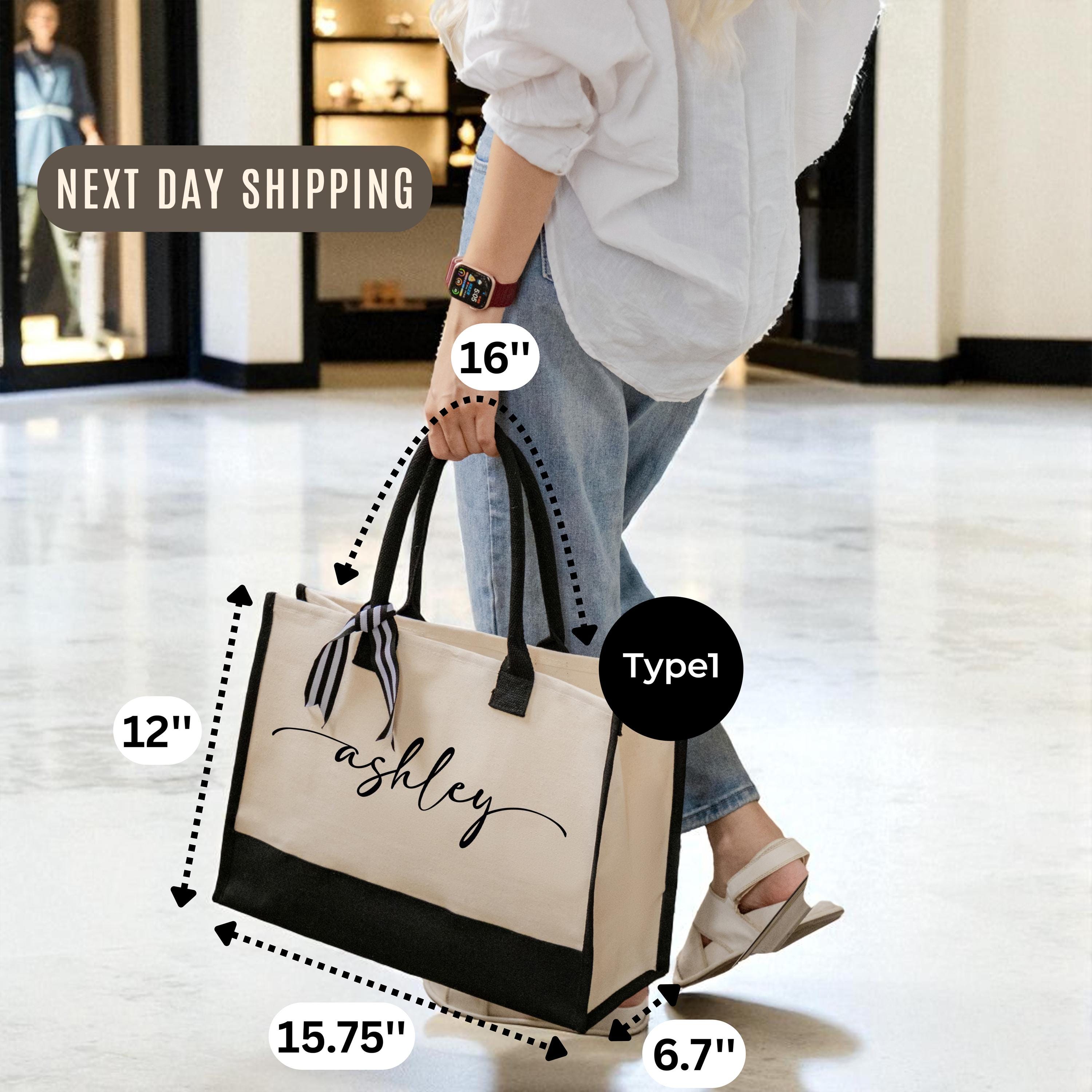 Custom Name Bridal Canvas Tote Bag, Personalized Wedding Tote, Bride ...