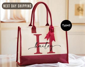 Personalized Canvas Tote Bag, Bachelorette Party, Bridesmaid gifts, Maid of Honor gifts, Mother Gift, Sorority Gifts, Wedding Gift
