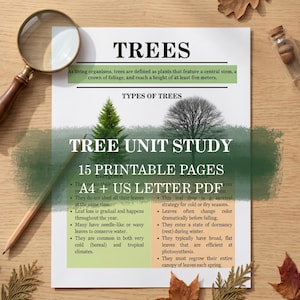 Tree Unit Study: Nature Study, Environmental Science, Homeschool Printables and Classroom Posters (Printable PDF)