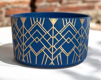 Navy Art Deco - 3D Silicone Tumbler Boot