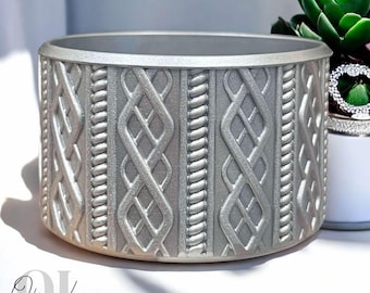 Silver Metallic - Sweater Silicone Tumbler Boot