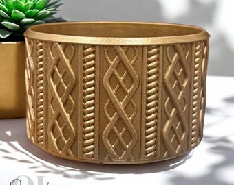 Bronze Metallic - Sweater Silicone Tumbler Boot