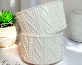 Cream Shimmer - Sweater Silicone Tumbler Boot