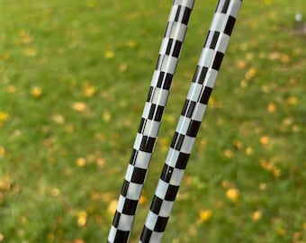 Clear Black Check Straw (40oz Tumbler)