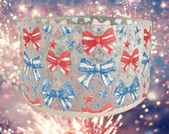 Clear American Bows - 3D Silicone Tumbler Boot
