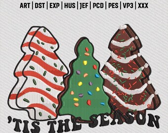 Weihnachtsplätzchenbaum Stickdatei, Feiertag Backen (digitaler Download)