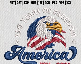 USA Semiquincentennial Adler Stickdatei, Amerika 1776-2026 (Digitaler Download)