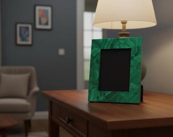 Handmade Malachite Gemstone Picture Frame | Luxury Home Decor