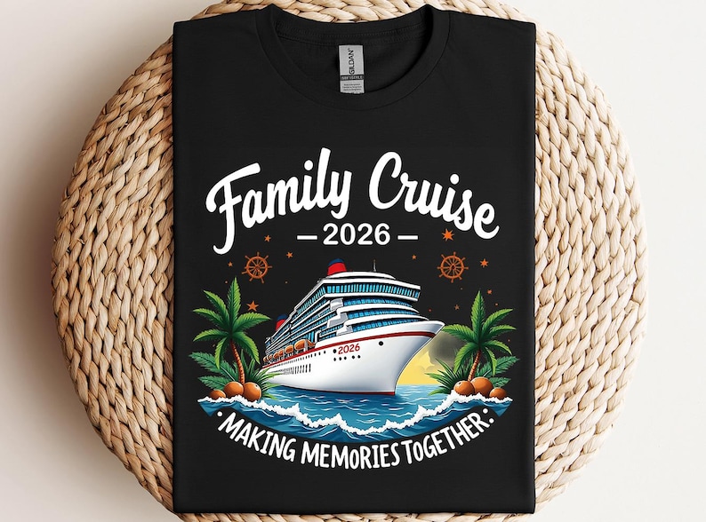 Family Cruise 2026 DTF Transfer, Tropical Ship Shirt Decal - Etsy