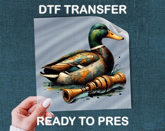 Mallard Duck DTF Transfer, Outdoor Hunting Colors (Wash Safe, Durable)