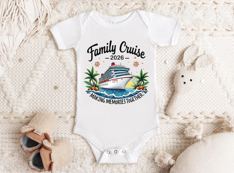 Family Cruise 2026 DTF Transfer, Tropical Ship Shirt Decal - Etsy