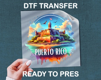 Transfert DTF de Porto Rico, Boricua Pride Caraïbes Castillo San Felipe Design