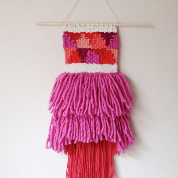 Reserved for Alexis-Woven tapestry colorful wall hanging modern home Fringe