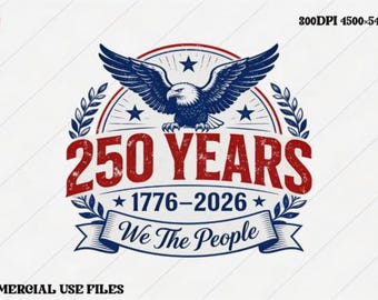 USA 250 Years We The People Eagle SVG