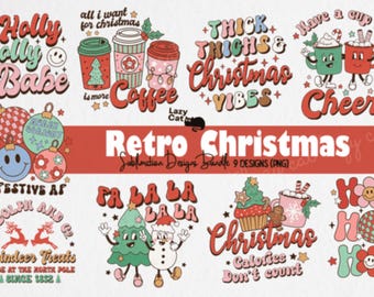 Retro Christmas Sublimation Bundle