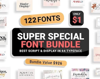 Super Special Font Bundle – Mega Script & Display Font Pack