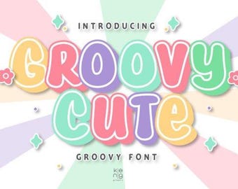 Groovy Font  | Retro Bubble Display