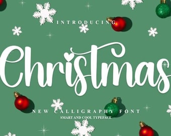 Christmas Font: Festive Calligraphy Typeface