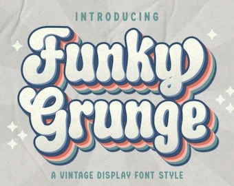 Funky Grunge Font | Retro Display Typeface