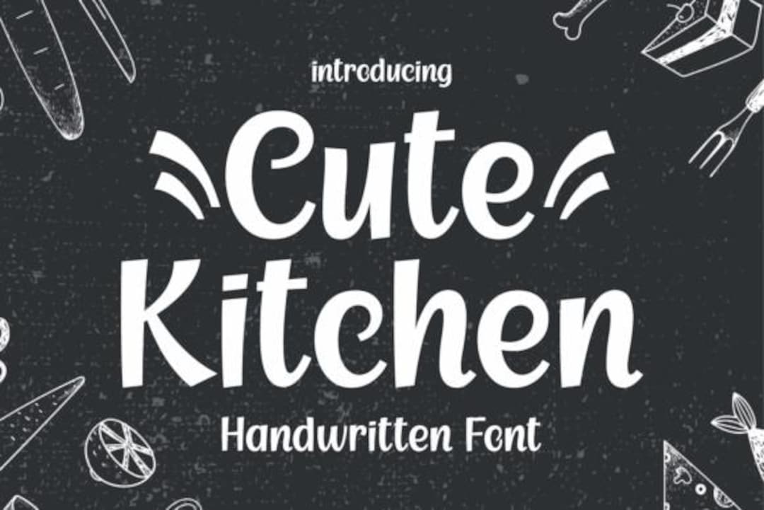 Kitchen Script Kitchen Font| Handwritten Script - Etsy