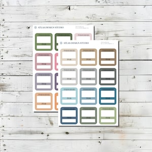 Cajas funcionales preordenadas / Pegatinas de seguimiento de pedidos de libros para diarios y agendas / Colores variados